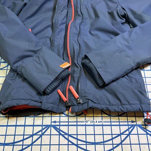 Superdry Japan Navy Pink Windcheater Jacket Women's Sz Small Insulated Full Zip - Picture 5 of 16